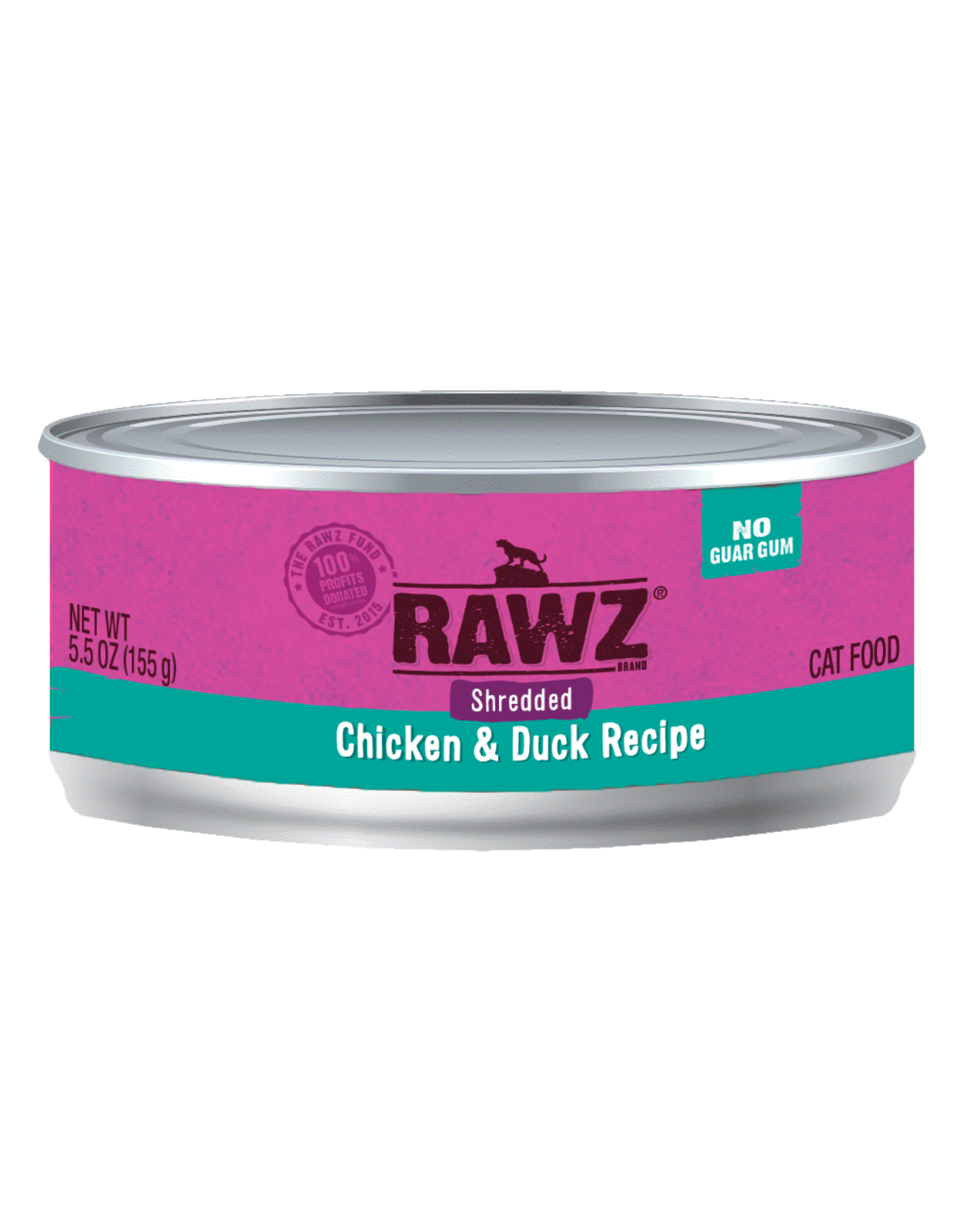 Rawz Rawz Shredded Chicken & Duck Recipe Cat Food 5.5oz