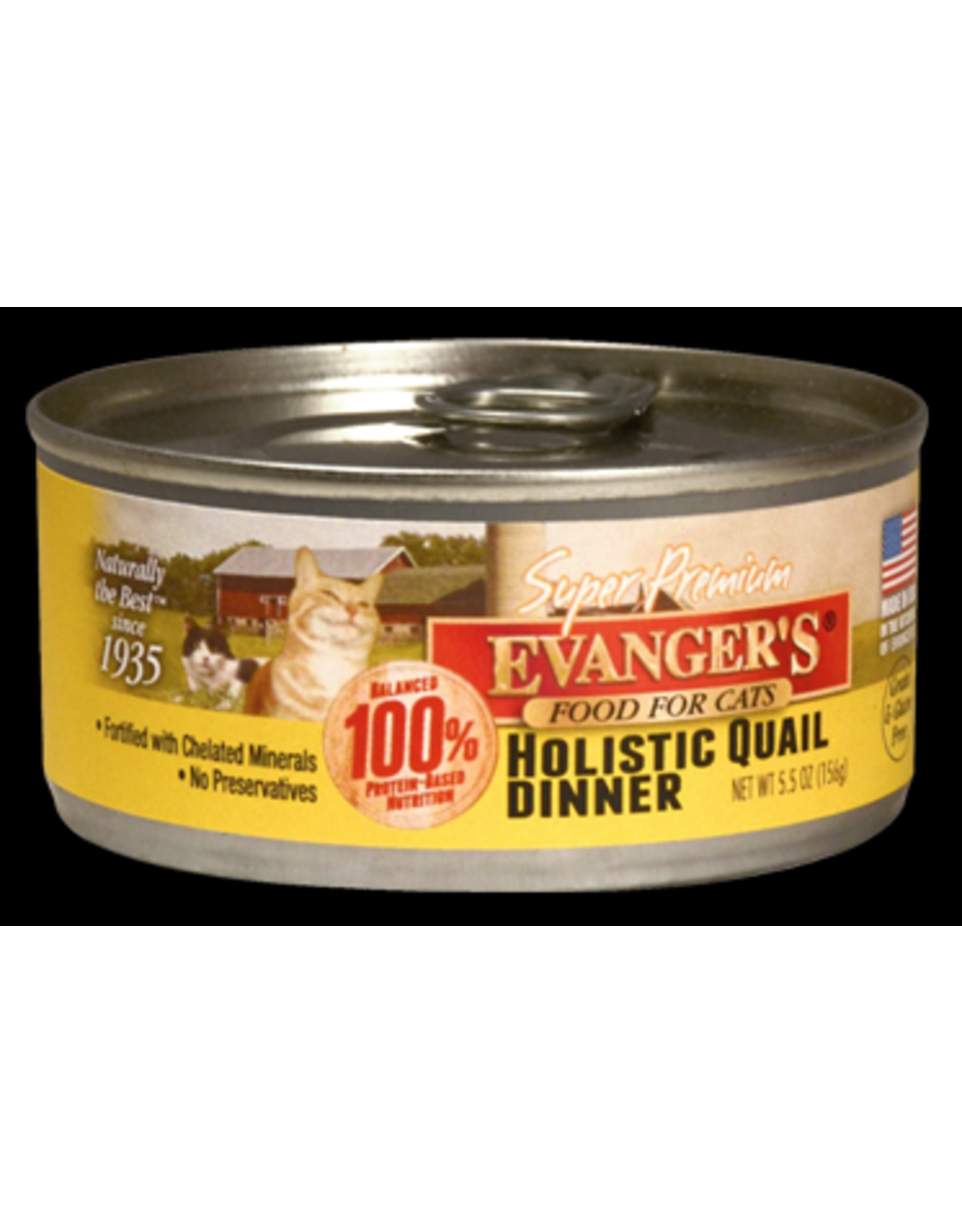 Evangers Evanger's Super Premium Holistic Quail Dinner For Cats 5.5oz