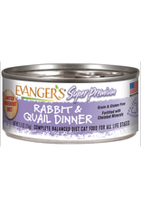 Evangers Evanger's Super Premium Rabbit & Quail Dinner for Cats 5.5oz