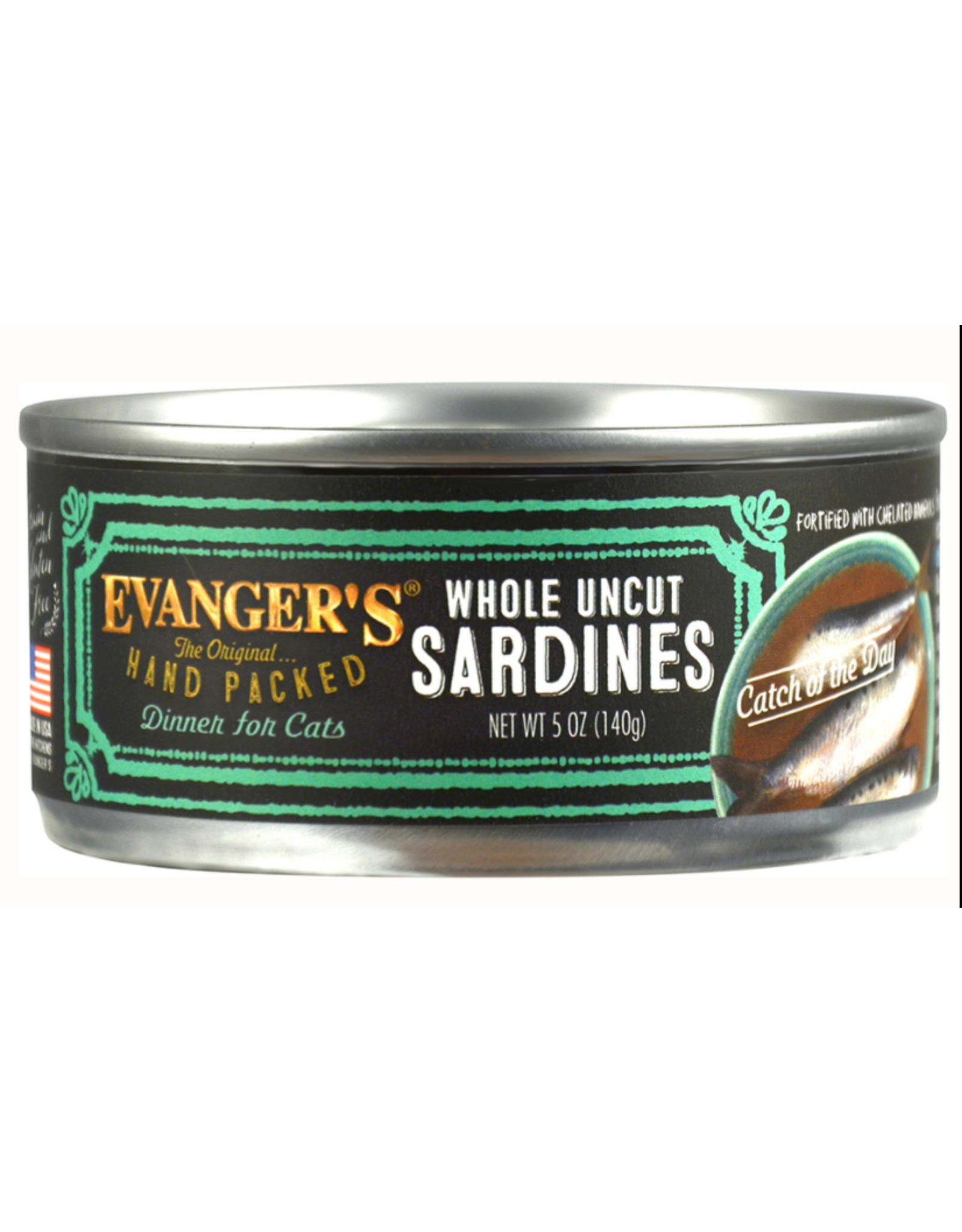 Evangers Evanger's Hand Packed Whole Sardines Cat Food 5.5oz