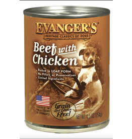 Evangers Evanger's Heritage Classic Beef with Chicken Dog Food 12.8oz