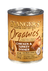 Evangers Evanger's Organics Chicken & Turkey Dinner Dog Food 12.8oz