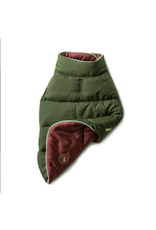 Fabdog Fabdog Burgundy/Olive Reversible Puffer Dog Coat