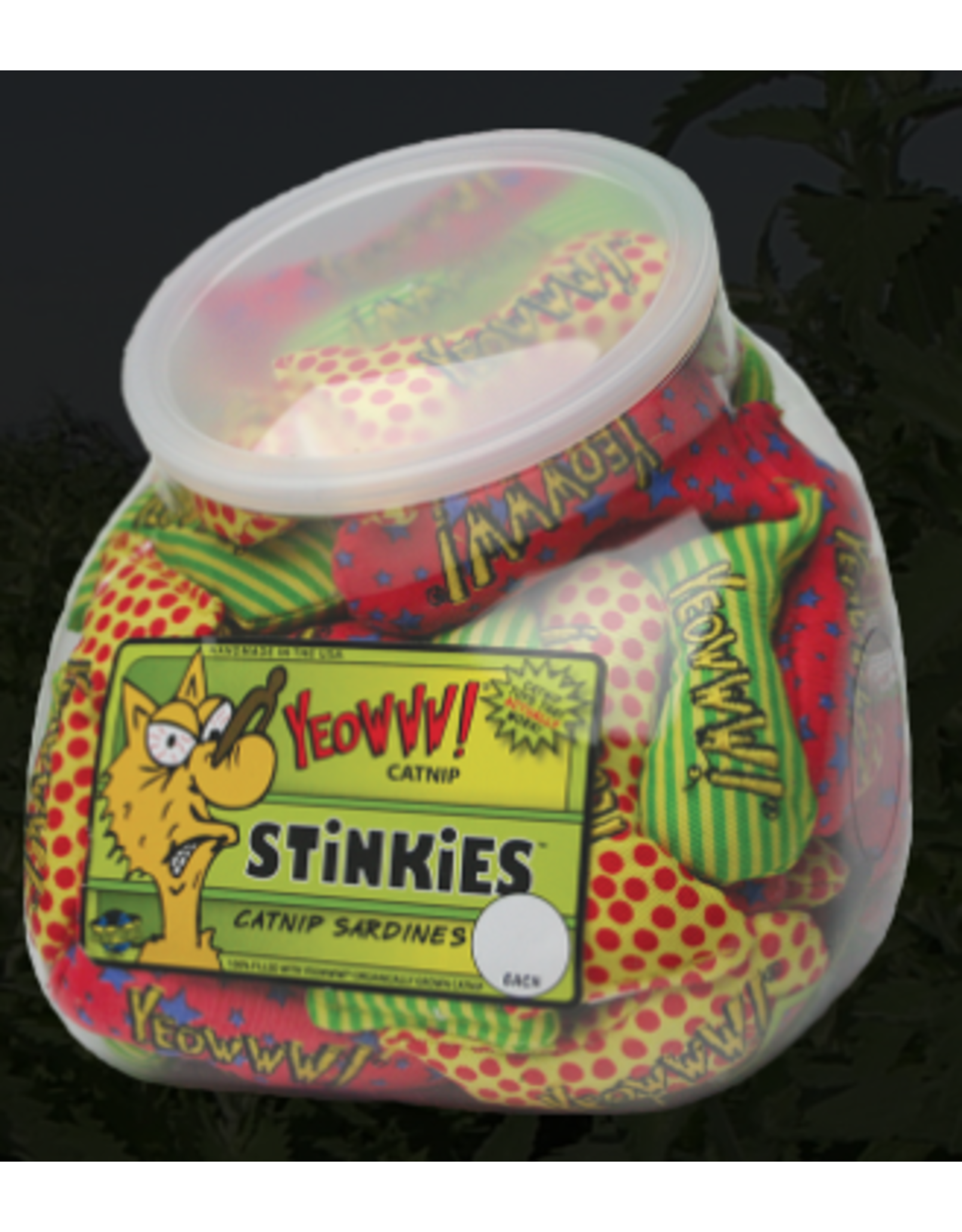 Ducky World Yeowww Catnip Stinkies Fish Assorted Colors