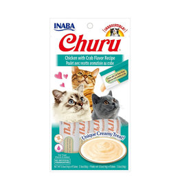 Inaba Inaba Churu Purees Chicken w/Crab 4-Tube pk