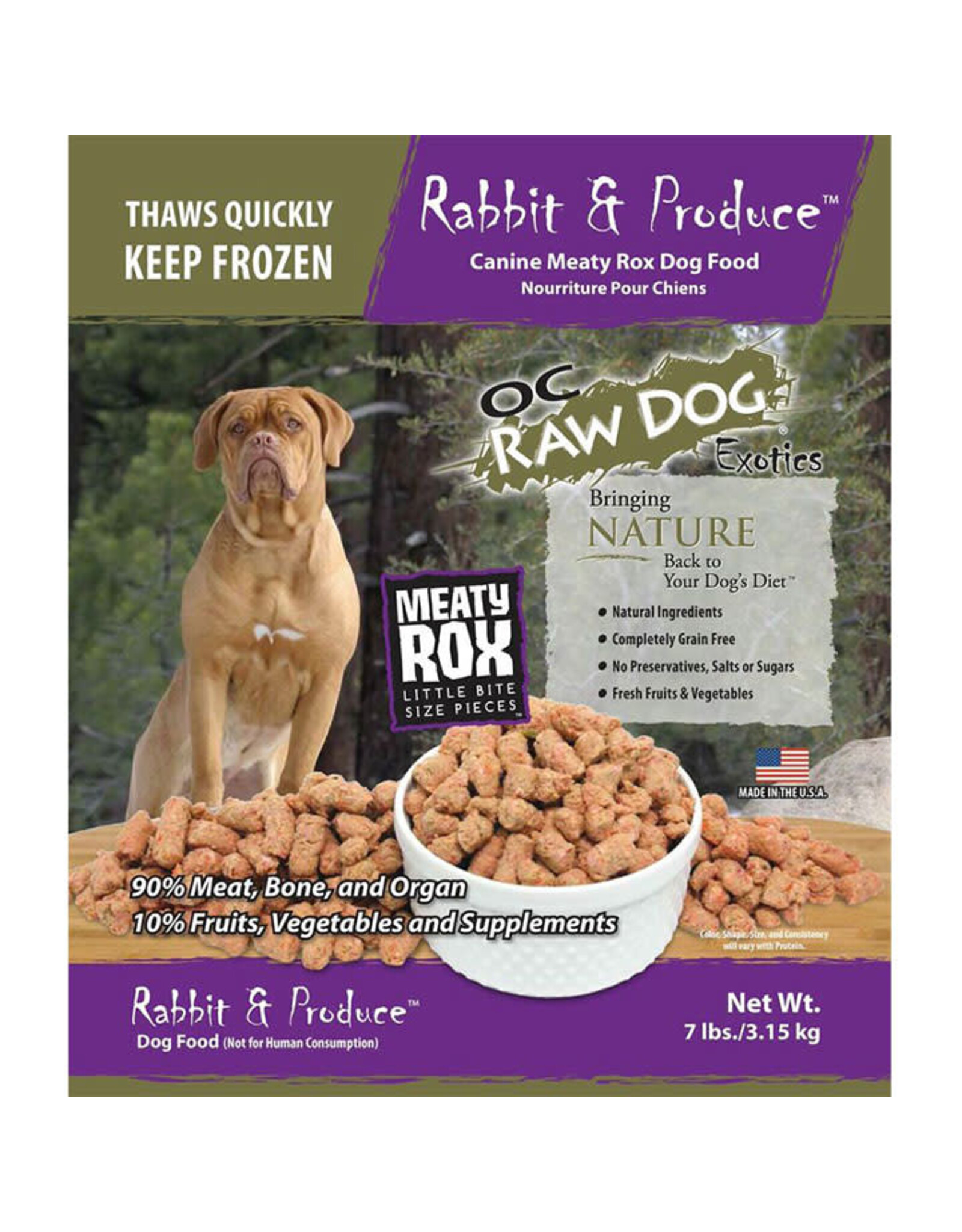 OC Raw OC Raw Rabbit & Produce Canine Meaty Rox Dog Food