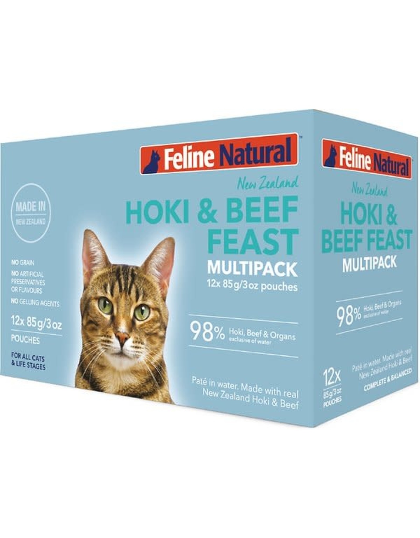 K9 Natural Feline Natural Hoki & Beef Feast Cat Food 3oz Pouch
