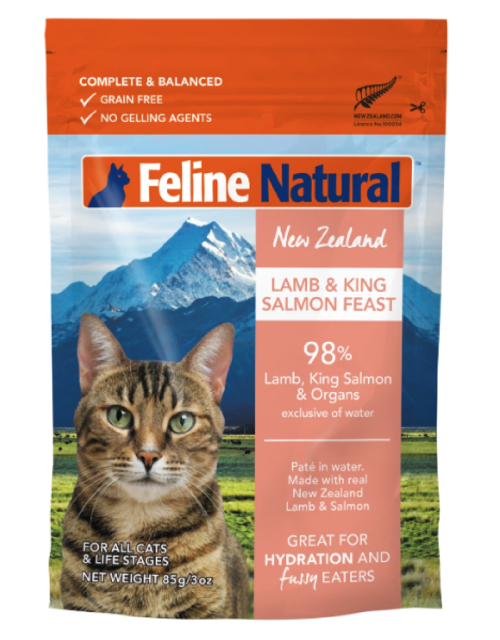 K9 Natural Feline Natural Lamb & King Salmon Feast Cat Food 3oz Pouch