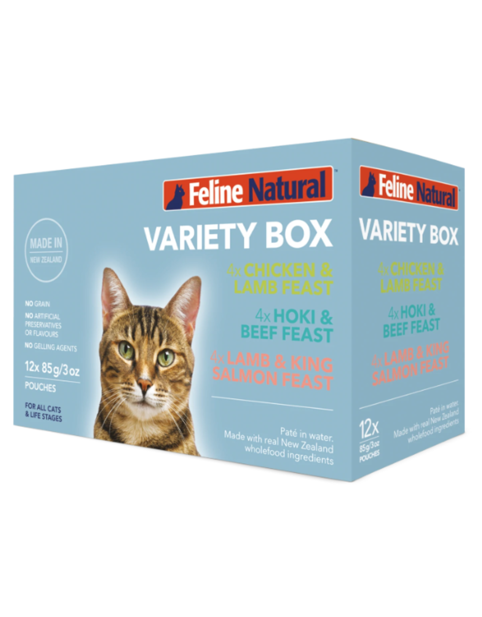 K9 Natural Feline Natural Variety Pack Cat Food 3oz Pouch 12/cs