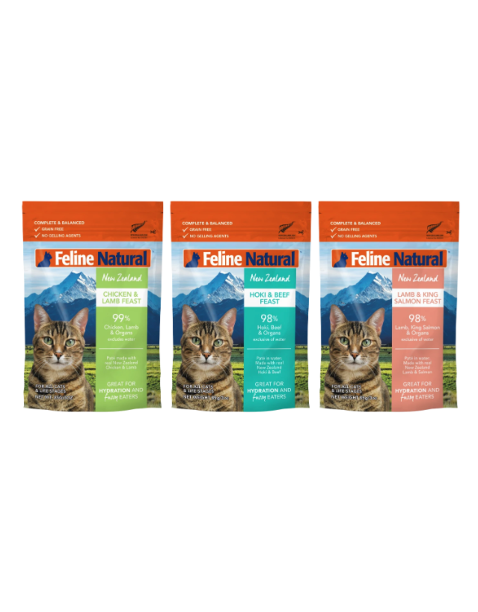K9 Natural Feline Natural Variety Pack Cat Food 3oz Pouch 12/cs