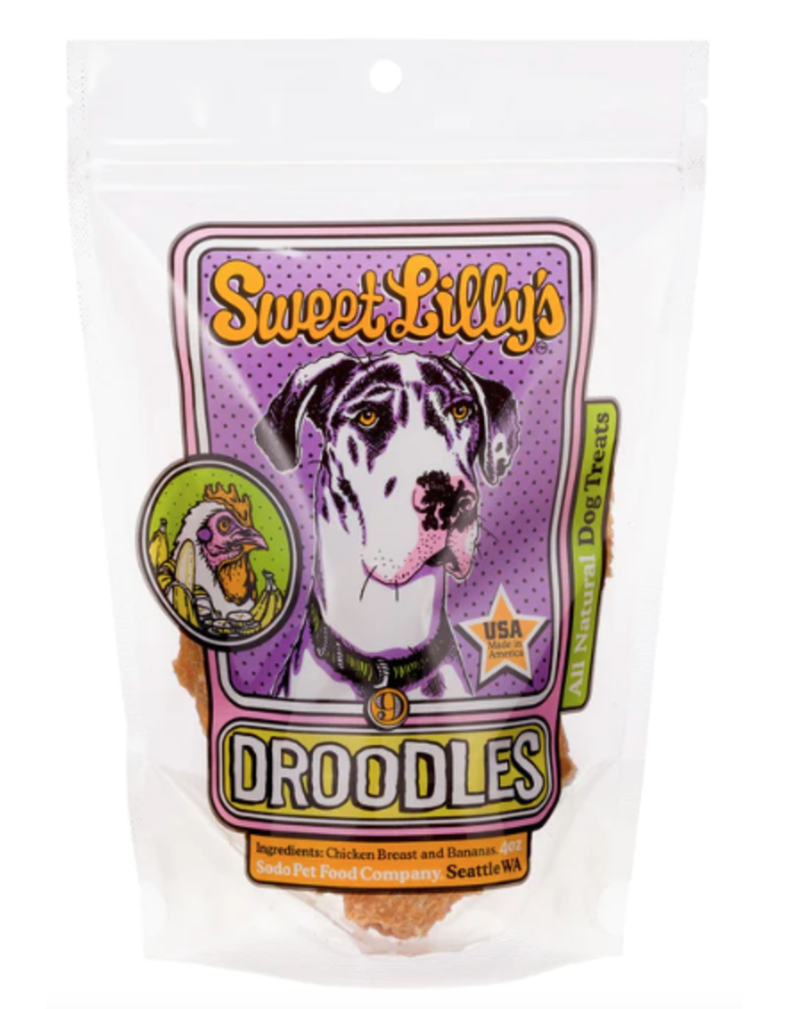 Sweet Lilly's Sweet Lilly's Droodles Chicken & Banana Dog Treat 4oz