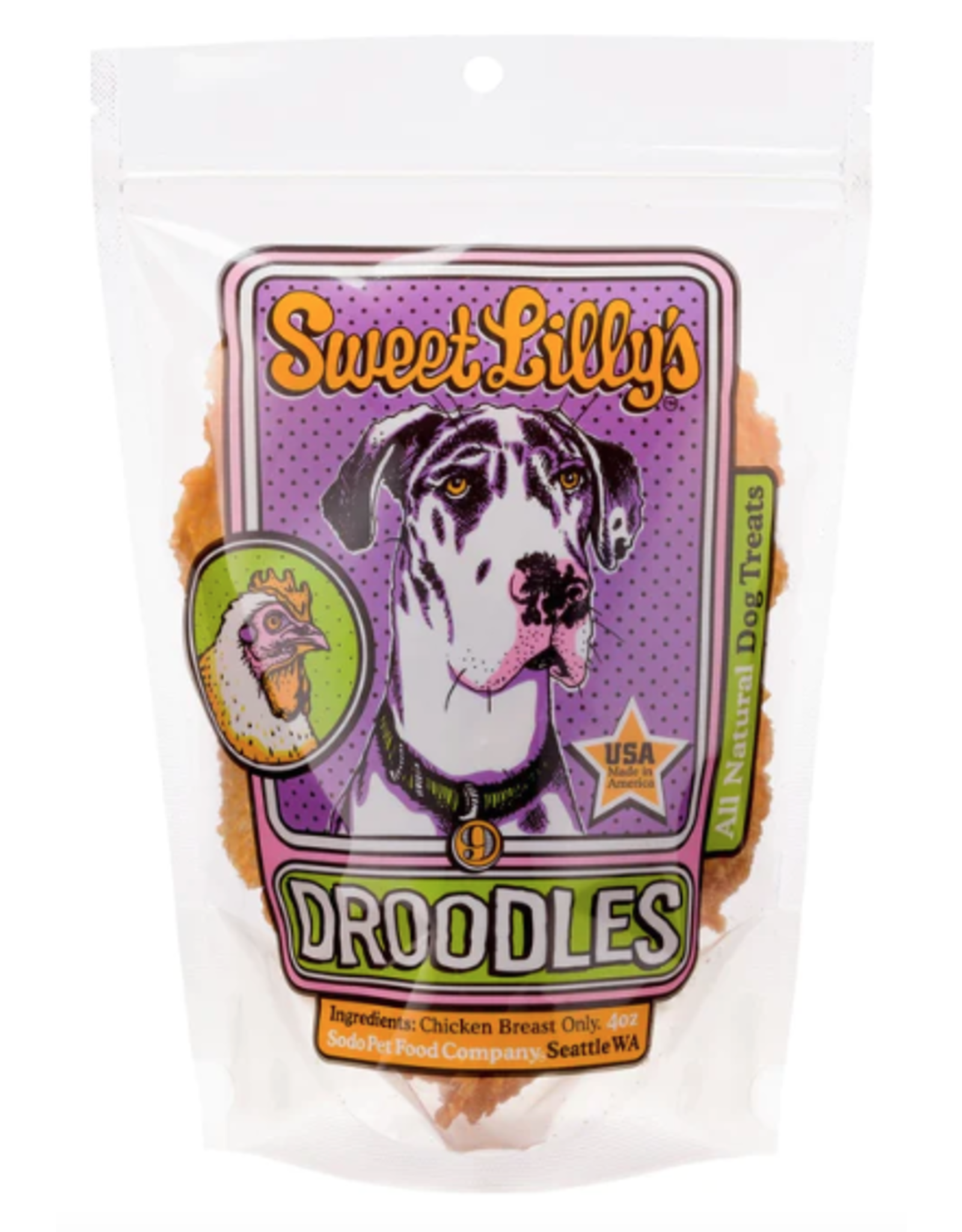 Sweet Lilly's Droodles Chicken Breast Dog Treat 4oz