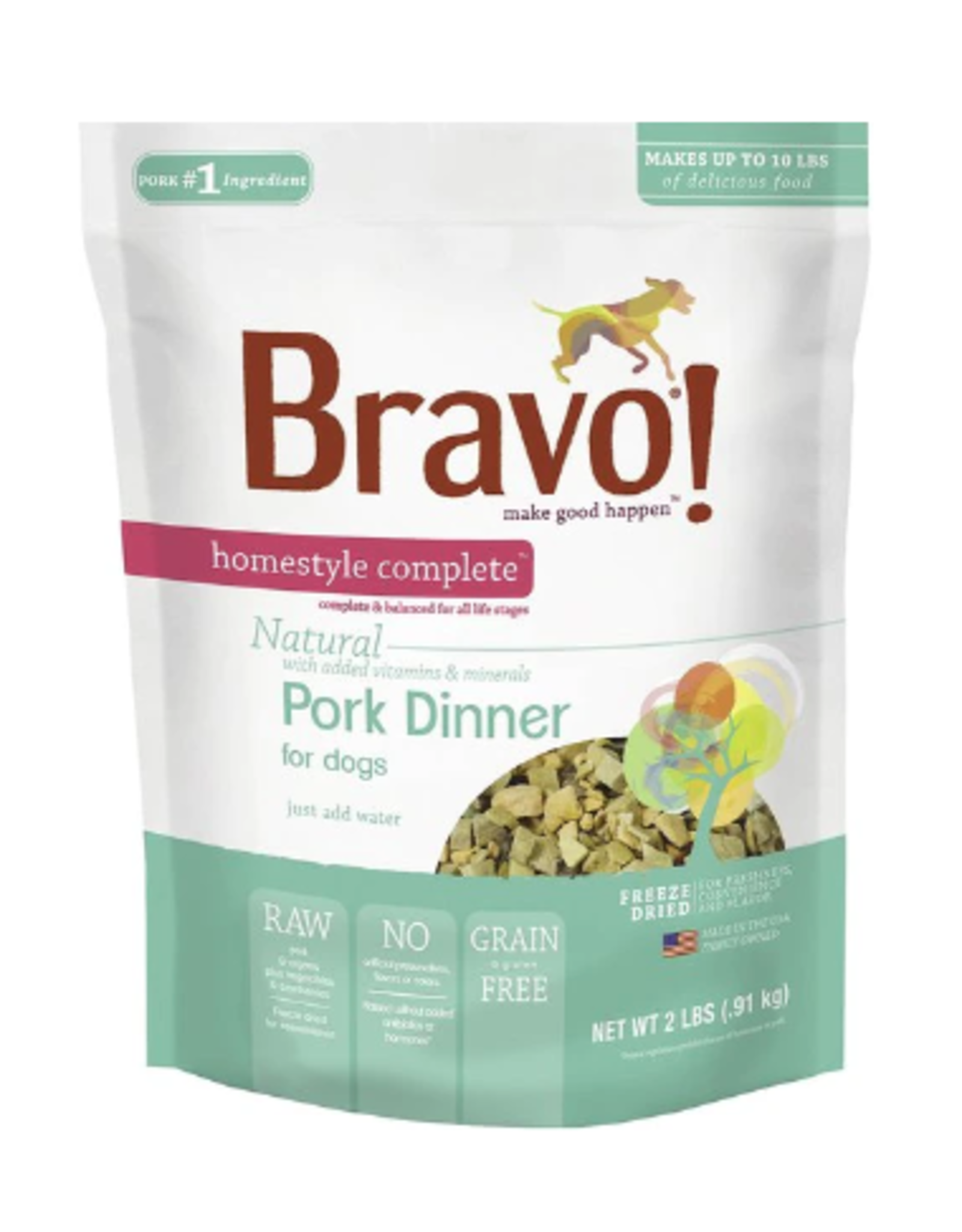 Bravo Bravo Freeze Dried Homestyle Pork Dinner for Dogs