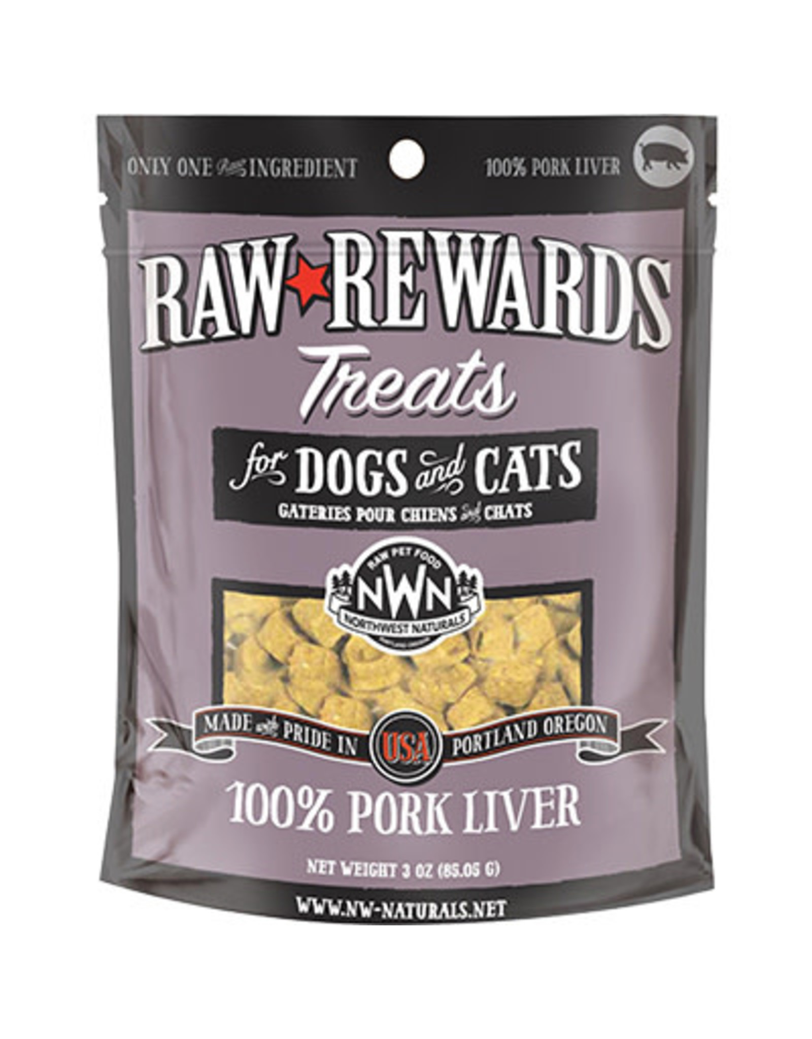 Northwest Naturals Northwest Naturals Raw Rewards Freeze Dried Pork Liver Treats for Dogs & Cats 3oz