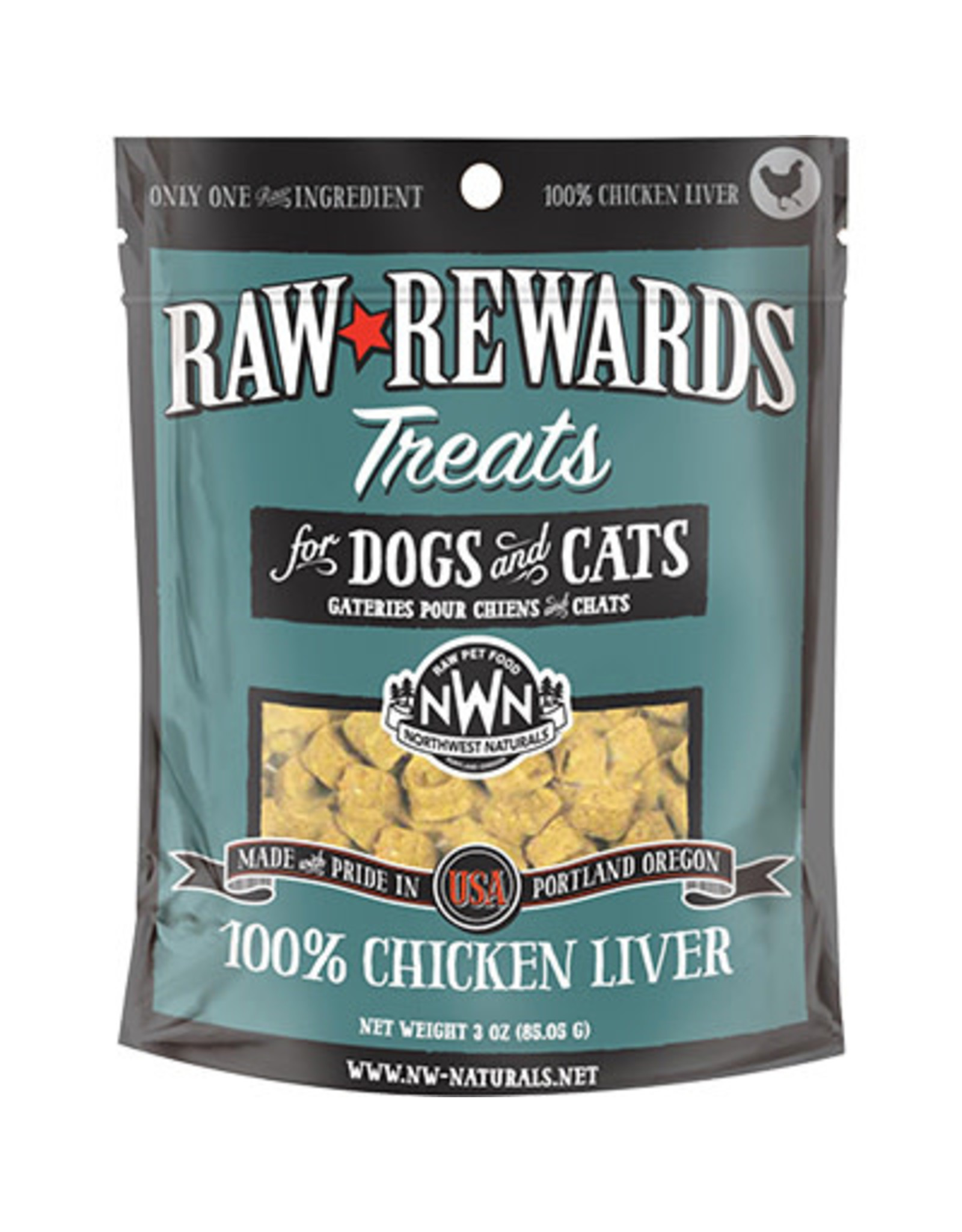 Northwest Naturals Northwest Naturals Raw Rewards Freeze Dried Chicken Liver Treats for Dogs & Cats 3oz