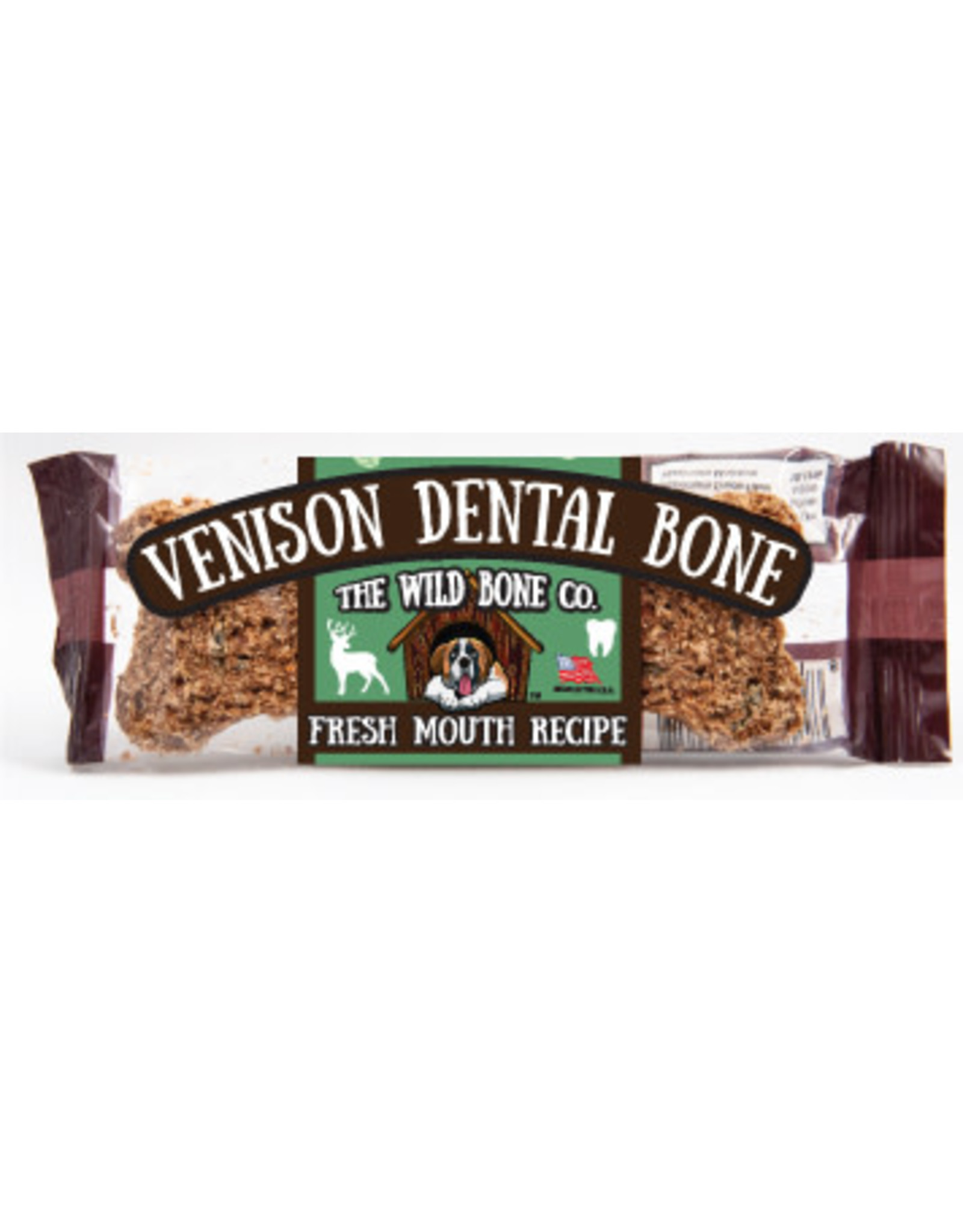 The Wild Bone Co. The Wild Bone Co. Venison Dental Bone Fresh Mouth Recipe 1oz