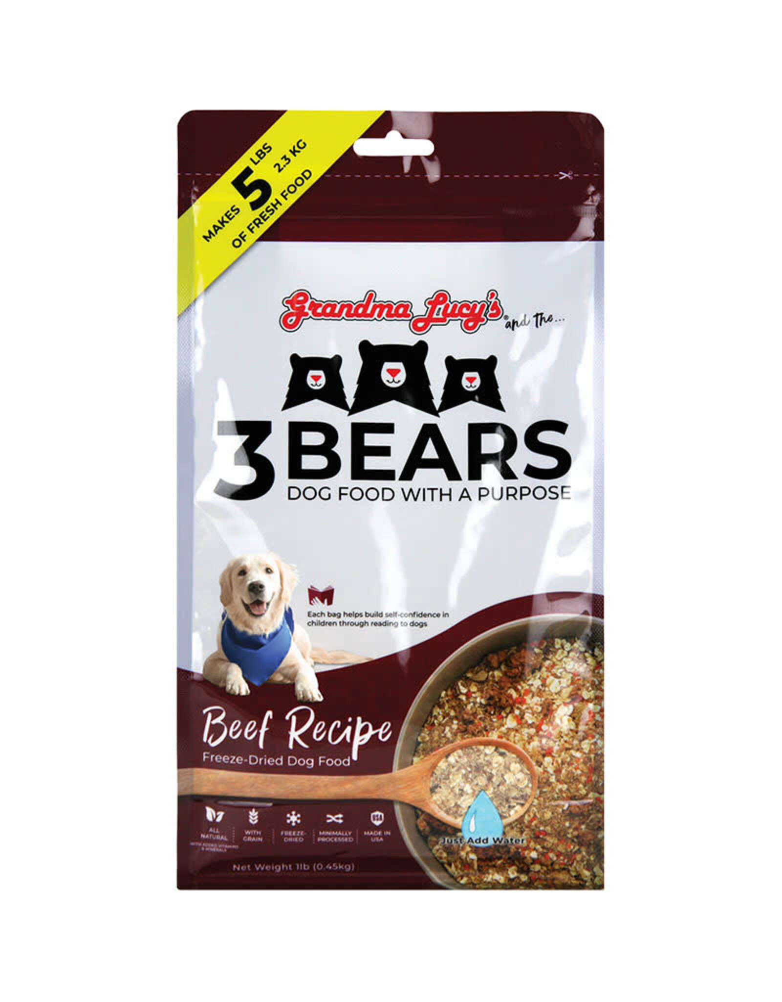 Grandma Lucy's Grandma Lucy's 3 Bears Beef Recipe Freeze Dried Dog Food