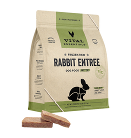 Vital Essentials Vital Essentials Frozen Raw Rabbit Entree Dog Food Patties 6lb