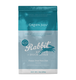 Green Juju Green Juju Rabbit Recipe w/Duck Liver Freeze Dried Raw Diet Dog Food 14oz