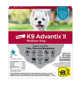 Elanco Elanco K9 Advantix II Flea, Tick & Mosquito Repellant Med. Dog 11-20 lbs. 2pk