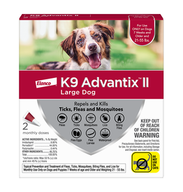 Elanco Elanco K9 Advantix II Flea, Tick & Mosquito Repellant Large Dogs 21-55 lbs. 2 pk