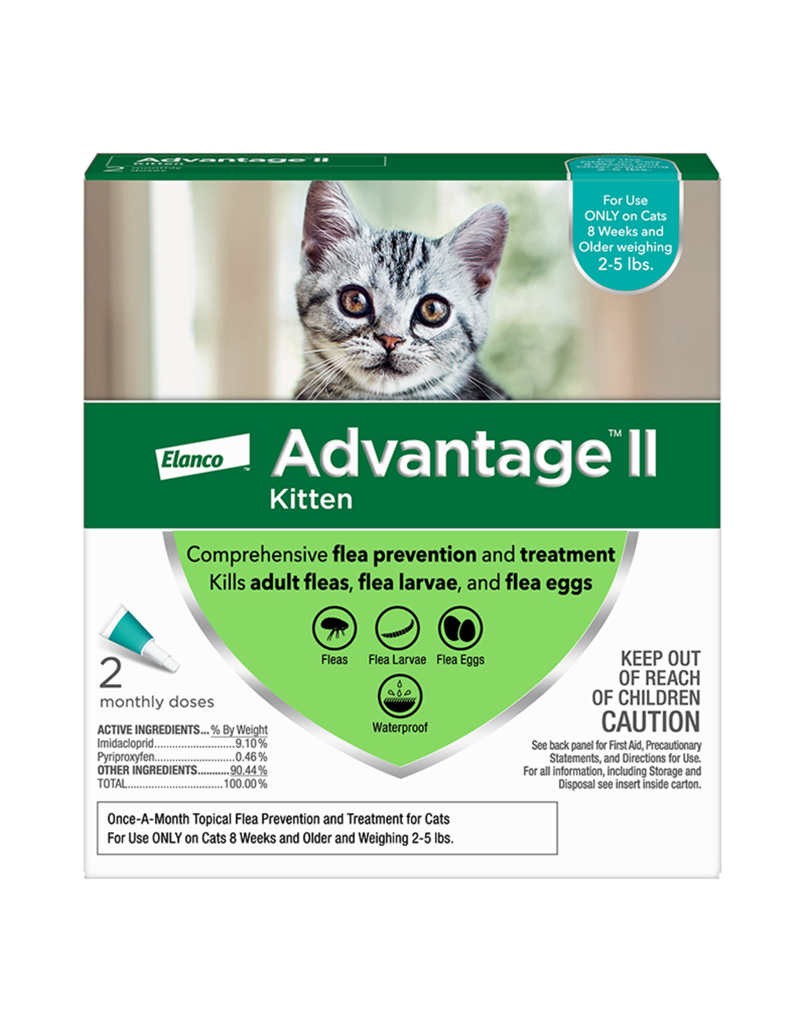Elanco Elanco Advantage II Flea Treatment for Kittens 2-5 lbs. 2pk