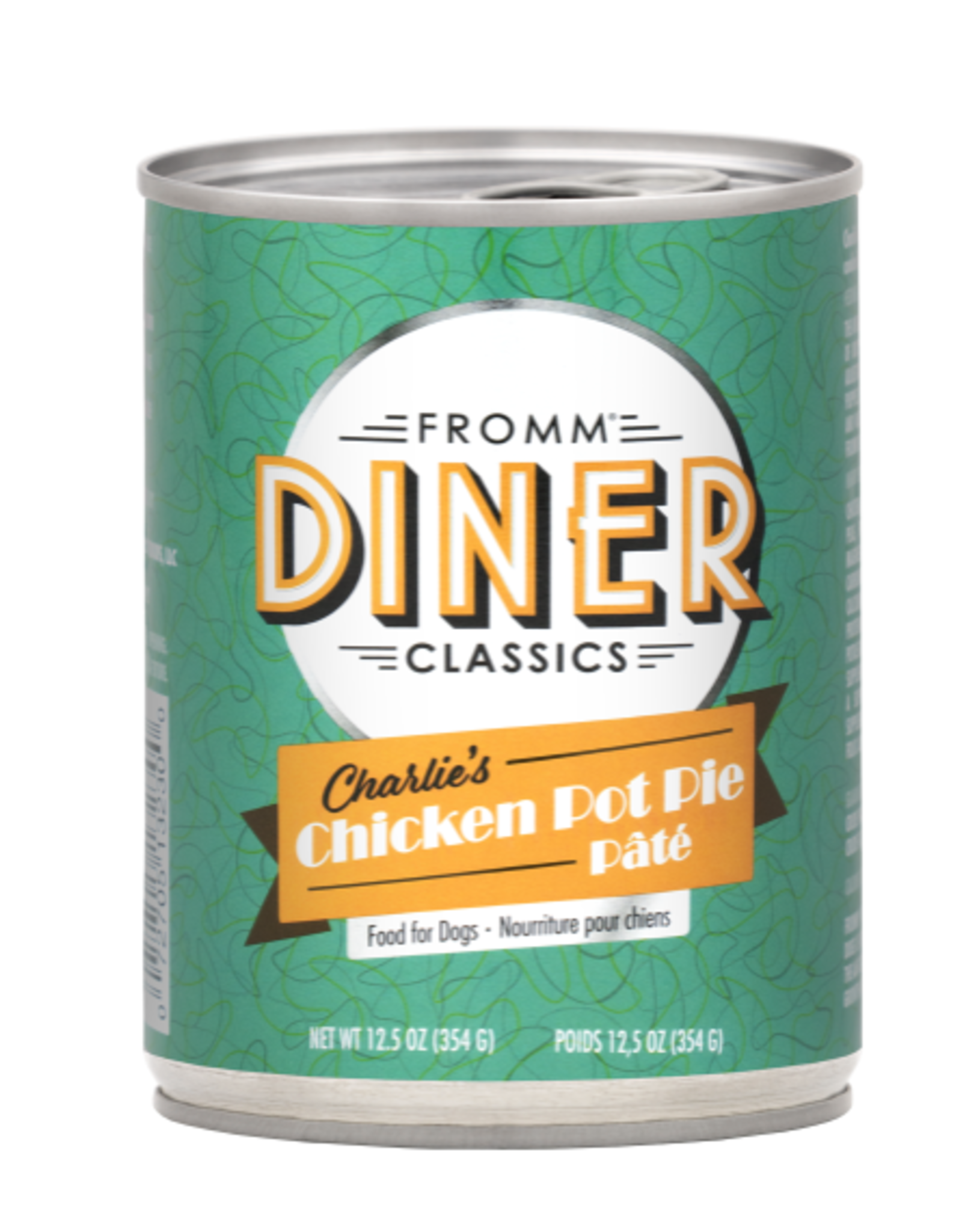 Fromm Fromm Diner Classics Charlie's Chicken Pot Pie Pate Wet Dog Food 12.5oz