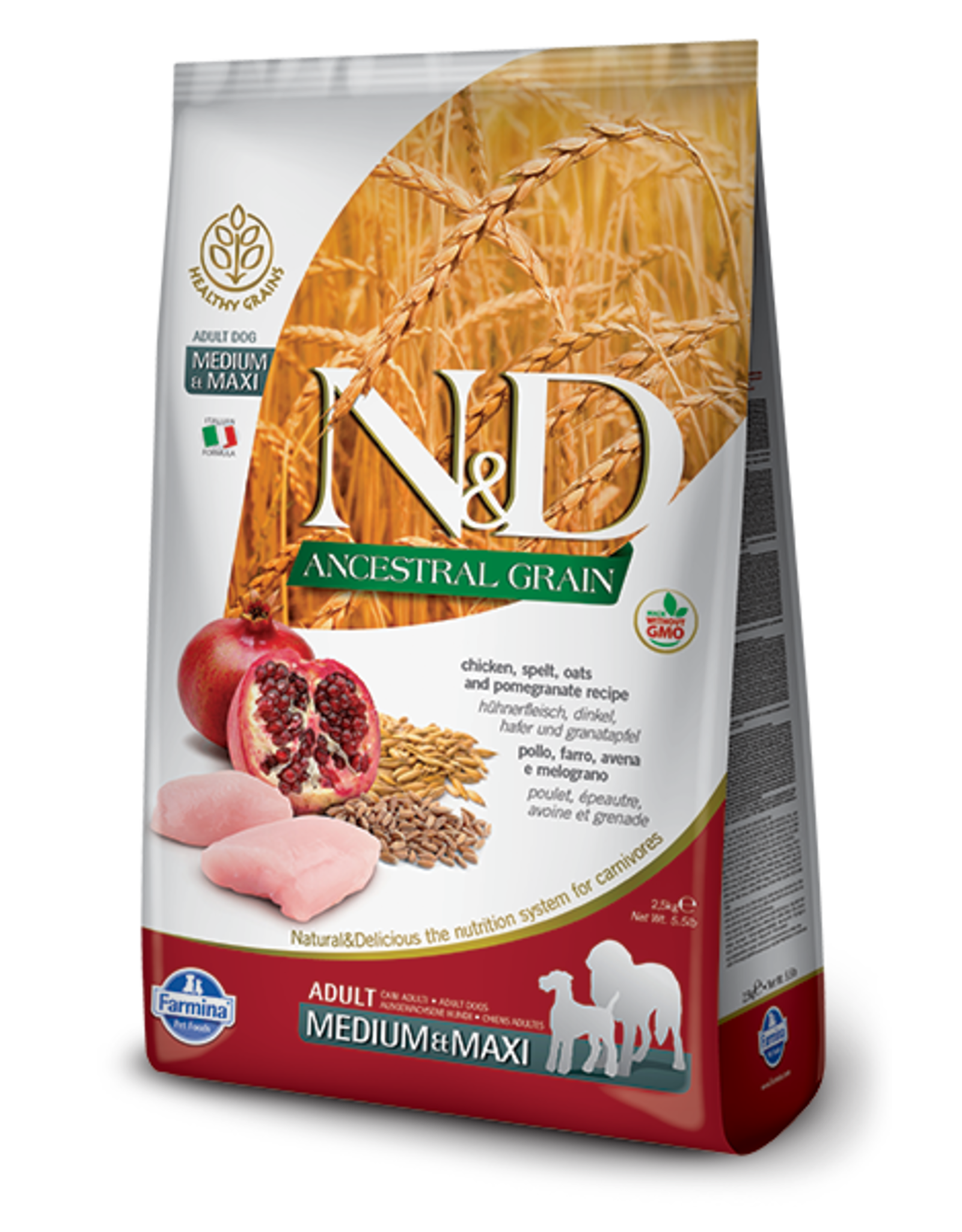 Farmina N&D Farmina N&D Ancestral Grain Chicken & Pomegranate Adult Med/Max Dog Food