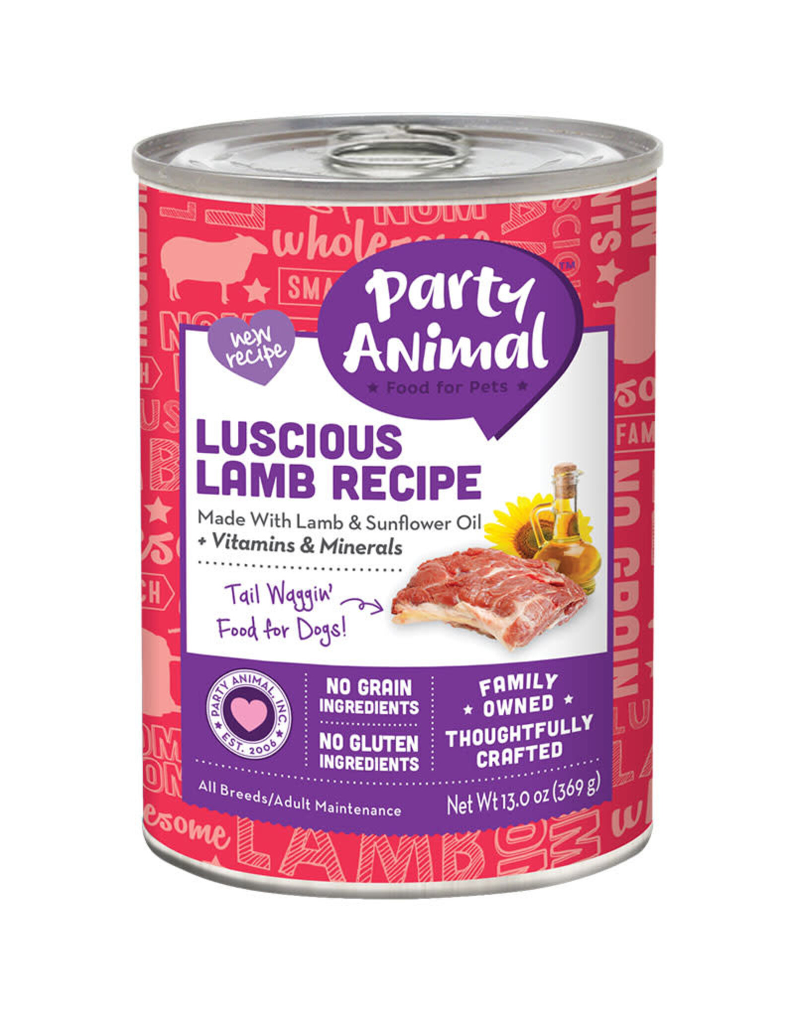 Party Animal Party Animal Luscious Lamb Recipe Dog Food 13oz