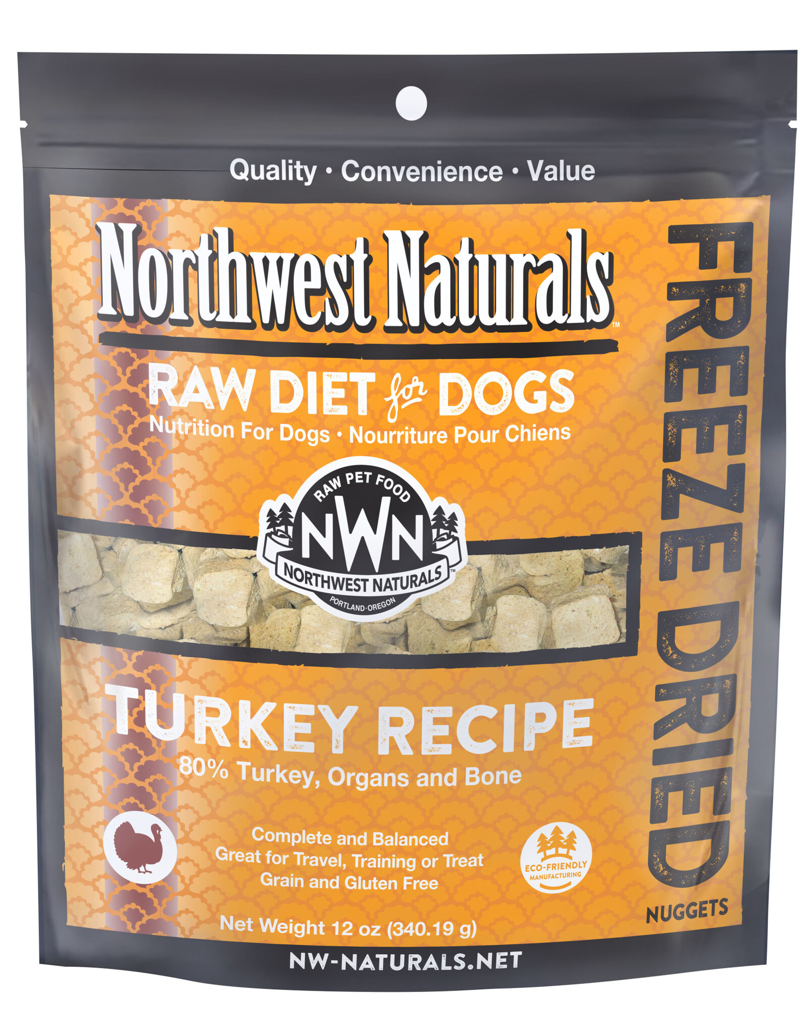 Northwest Naturals Northwest Naturals Raw Diet for Dogs Freeze Dried Nuggets Turkey Recipe 12oz