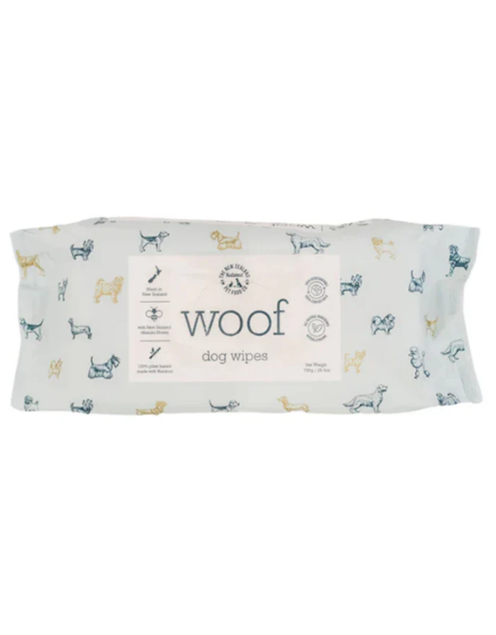 The New Zealand Natural Pet Food Company Woof Manuka Honey Dog Wipes 80ct
