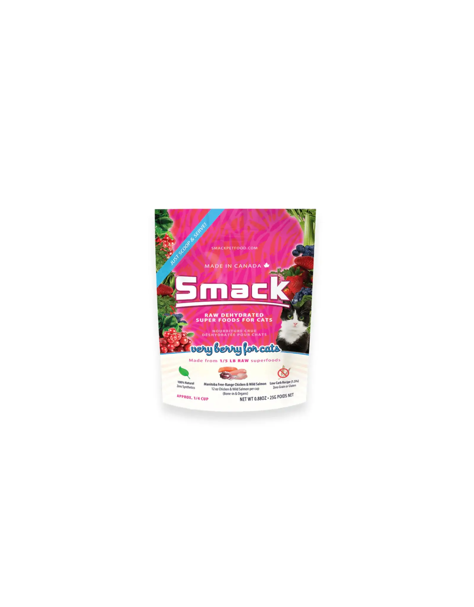 Smack Smack Raw Dehydrated Super Food for Cats Very Berry