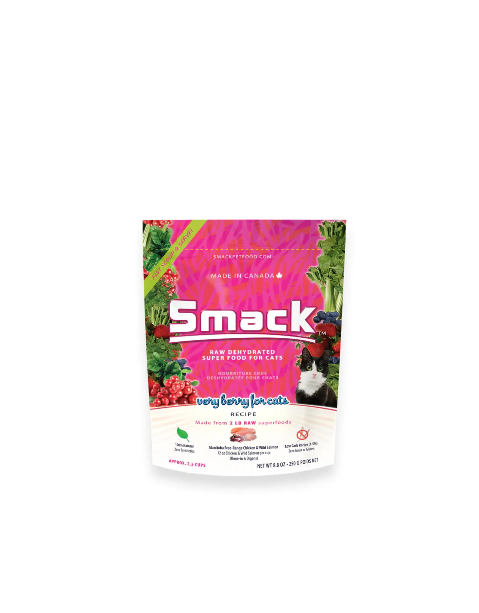 Smack Smack Raw Dehydrated Super Food for Cats Very Berry
