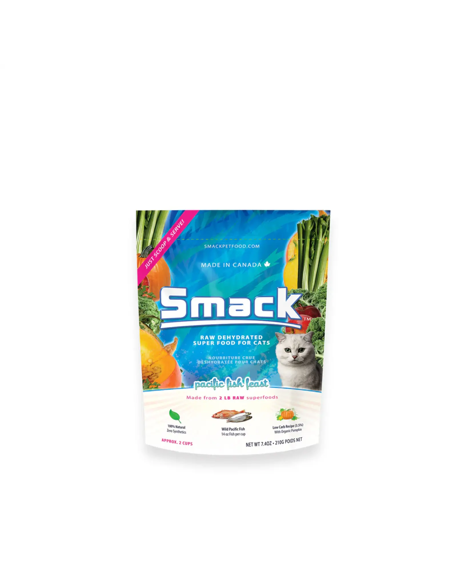 Smack Smack Raw Dehydrated Super Food for Cats Pacific Fish Feast