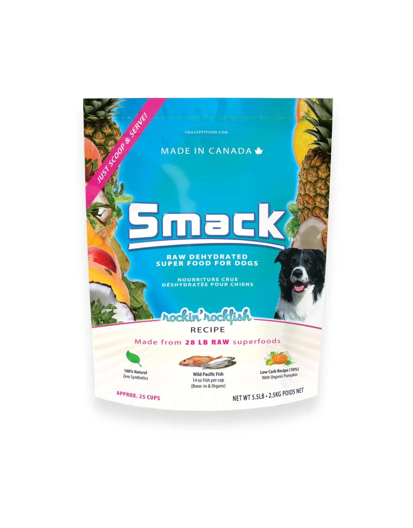 Smack Smack Raw Dehydrated Super Food for Dogs Rockin' Rockfish Recipe