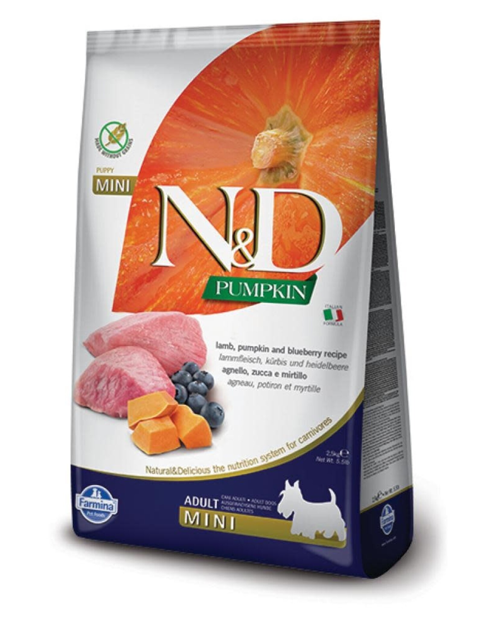 Farmina N&D Farmina N&D Pumpkin GF Lamb, Pumpkin & Blueberry Adult Mini Dog Food