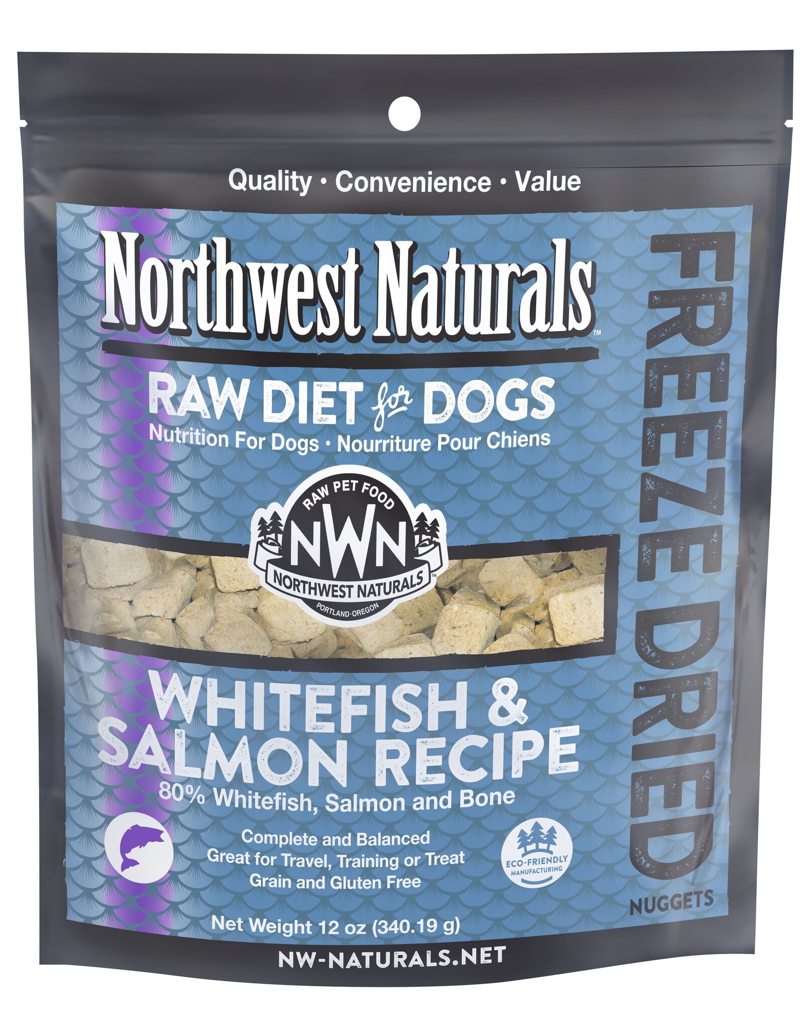 Northwest Naturals Northwest Naturals Raw Diet for Dogs Freeze Dried Nuggets Whitefish & Salmon Recipe