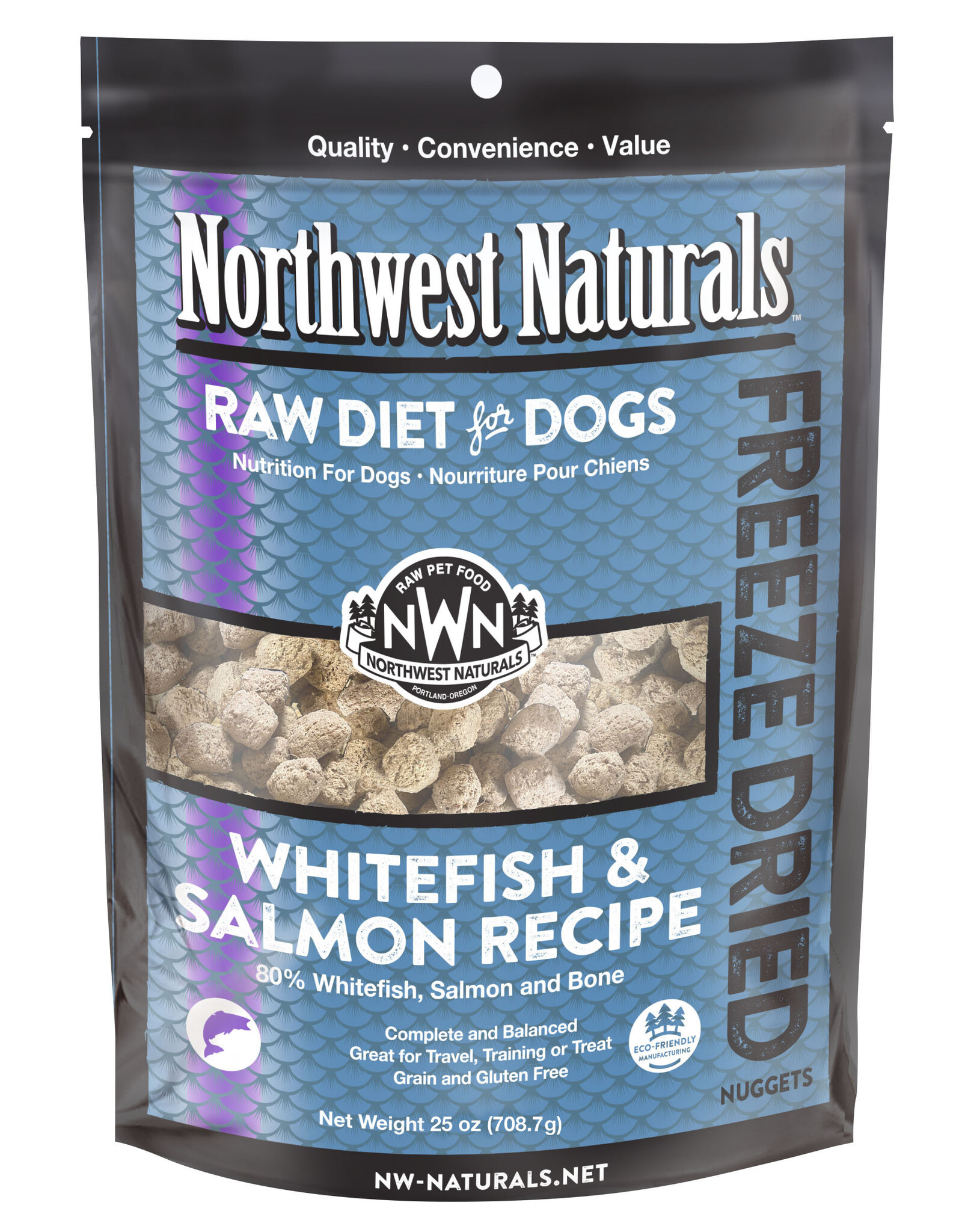 Northwest Naturals Northwest Naturals Raw Diet for Dogs Freeze Dried Nuggets Whitefish & Salmon Recipe