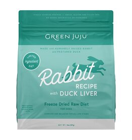Green Juju Green Juju Rabbit Recipe w/Duck Liver Freeze Dried Raw Diet Dog Food 14oz