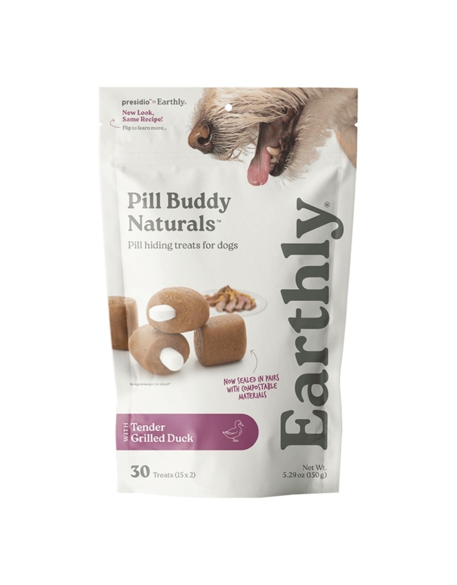 Earthly Pet Earthly Pet Pill Buddy Naturals Pill Treat Roasted Duck Flavor 30ct
