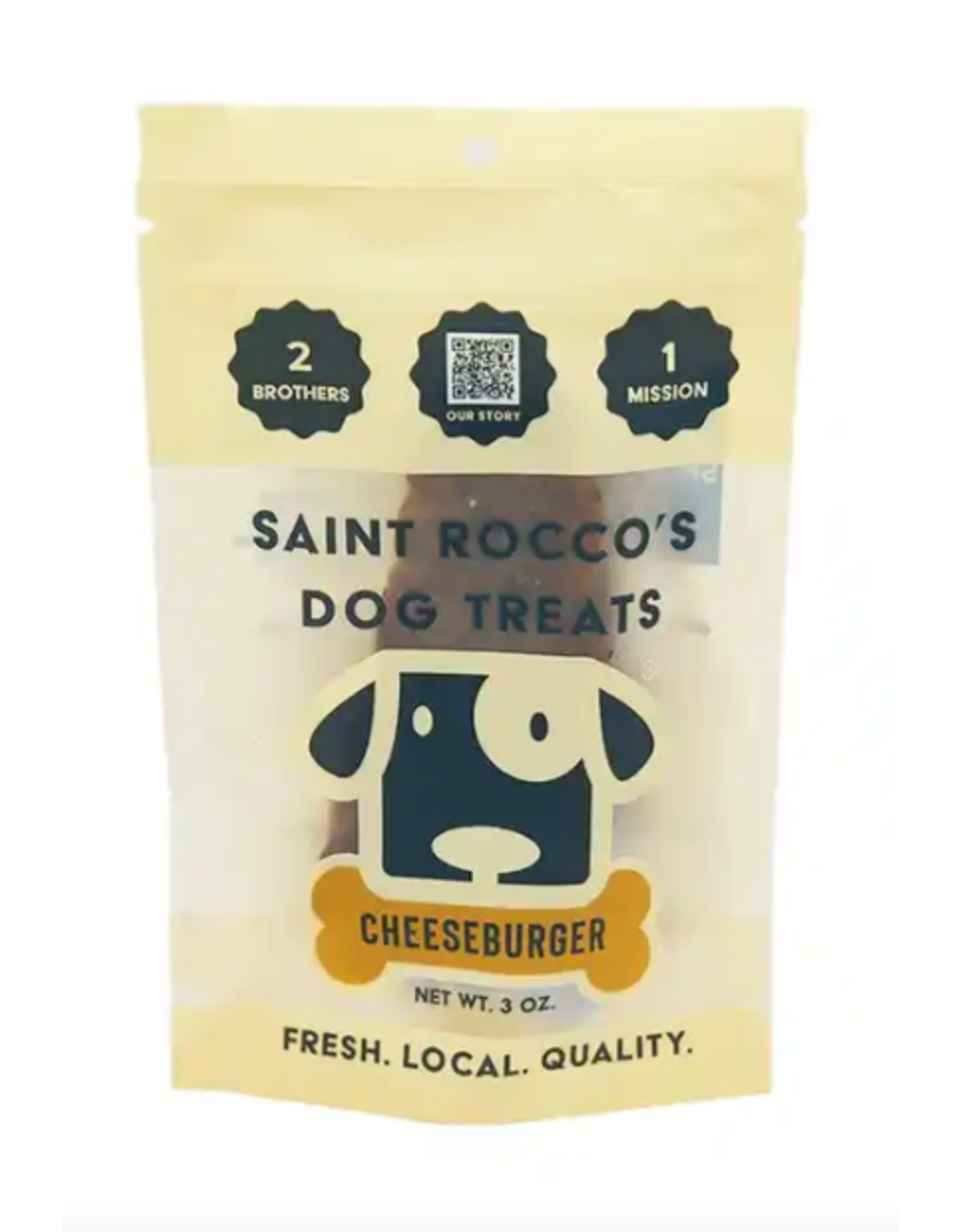 Saint Rocco's Treats Saint Rocco's Cheeseburger Dog Treats 8oz