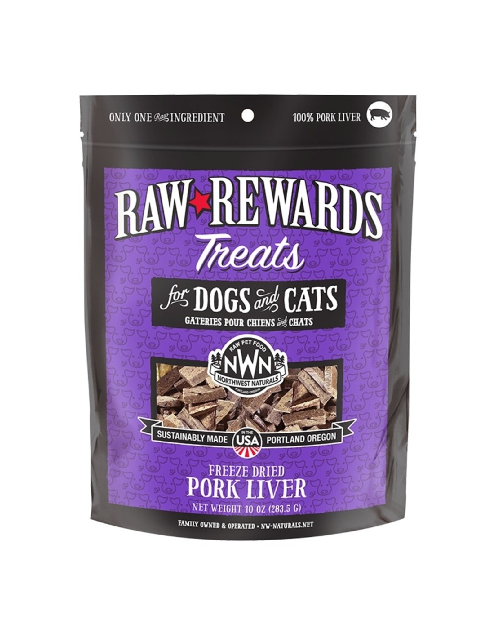 Northwest Naturals Northwest Naturals Raw Rewards Freeze Dried Pork Liver Treats for Dogs & Cats 10oz