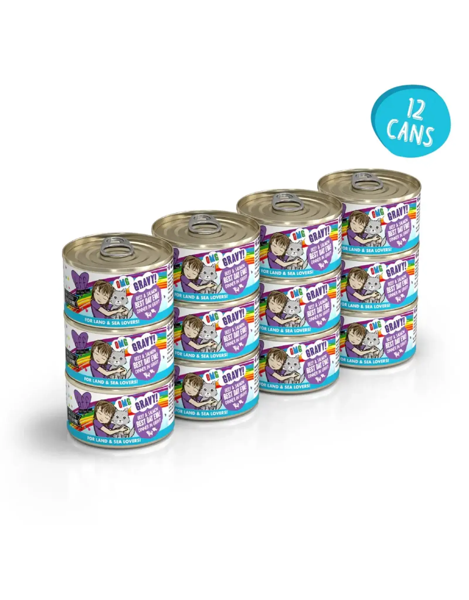 Weruva Weruva BFF OMG Best Day Eva! Beef & Salmon Dinner in Gravy Cat Food 2.8oz