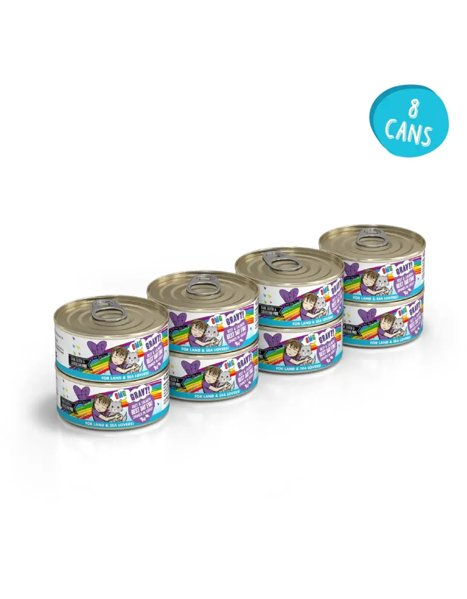 Weruva Weruva BFF OMG Best Day Eva! Beef & Salmon Dinner in Gravy Cat Food 5.5oz