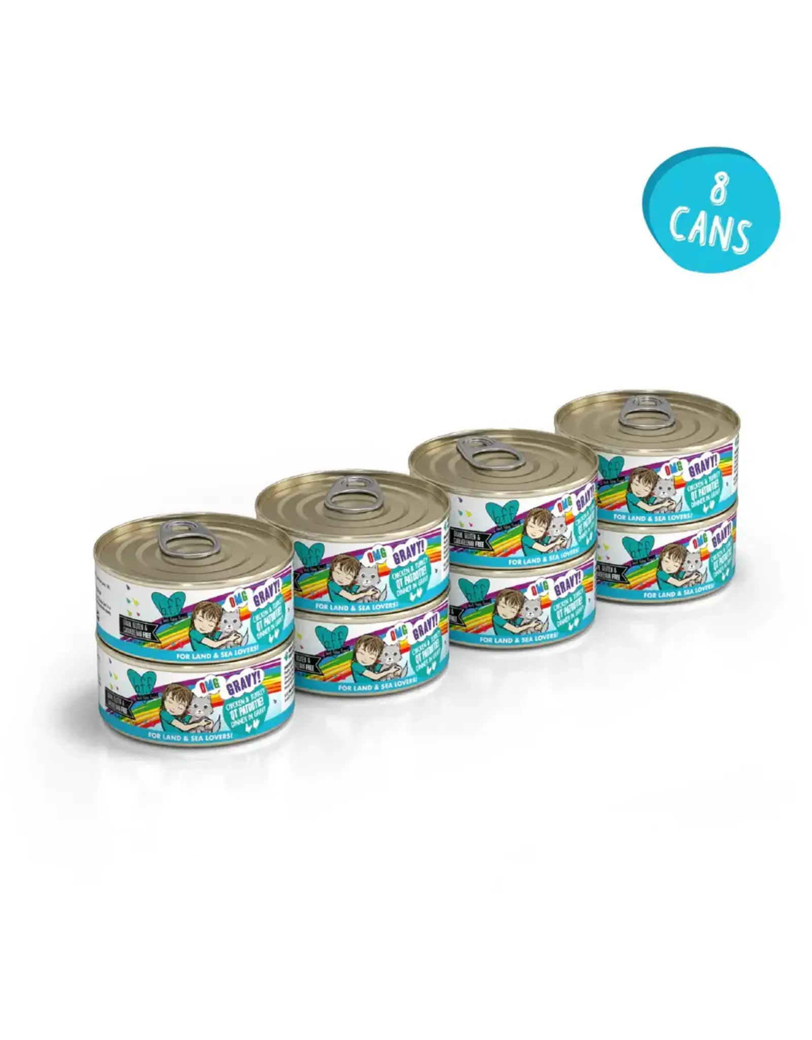 Weruva Weruva BFF OMG QT Patootie Chicken & Turkey Dinner in Gravy Cat Food 5.5oz