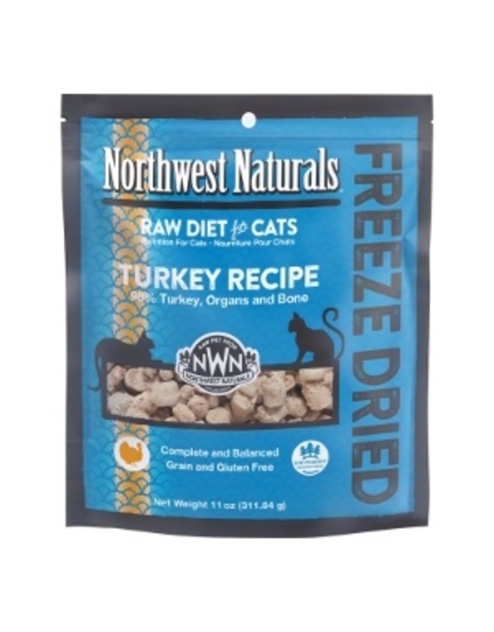 Northwest Naturals Northwest Naturals Raw Diet For Cats Freeze-Dried Turkey Recipe 11 oz.