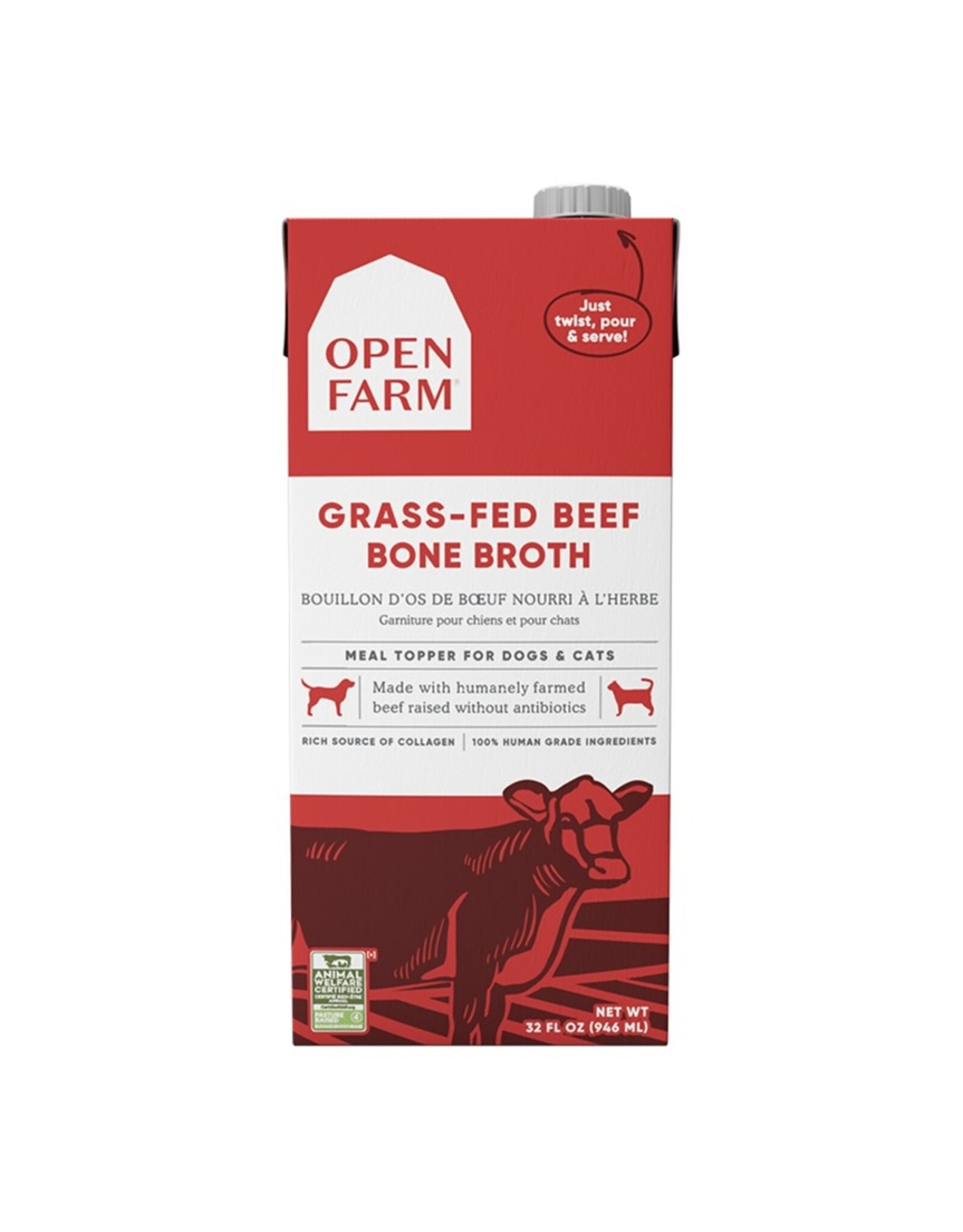 Open Farm Open Farm Grass-Fed Beef Bone Broth for Dogs & Cats