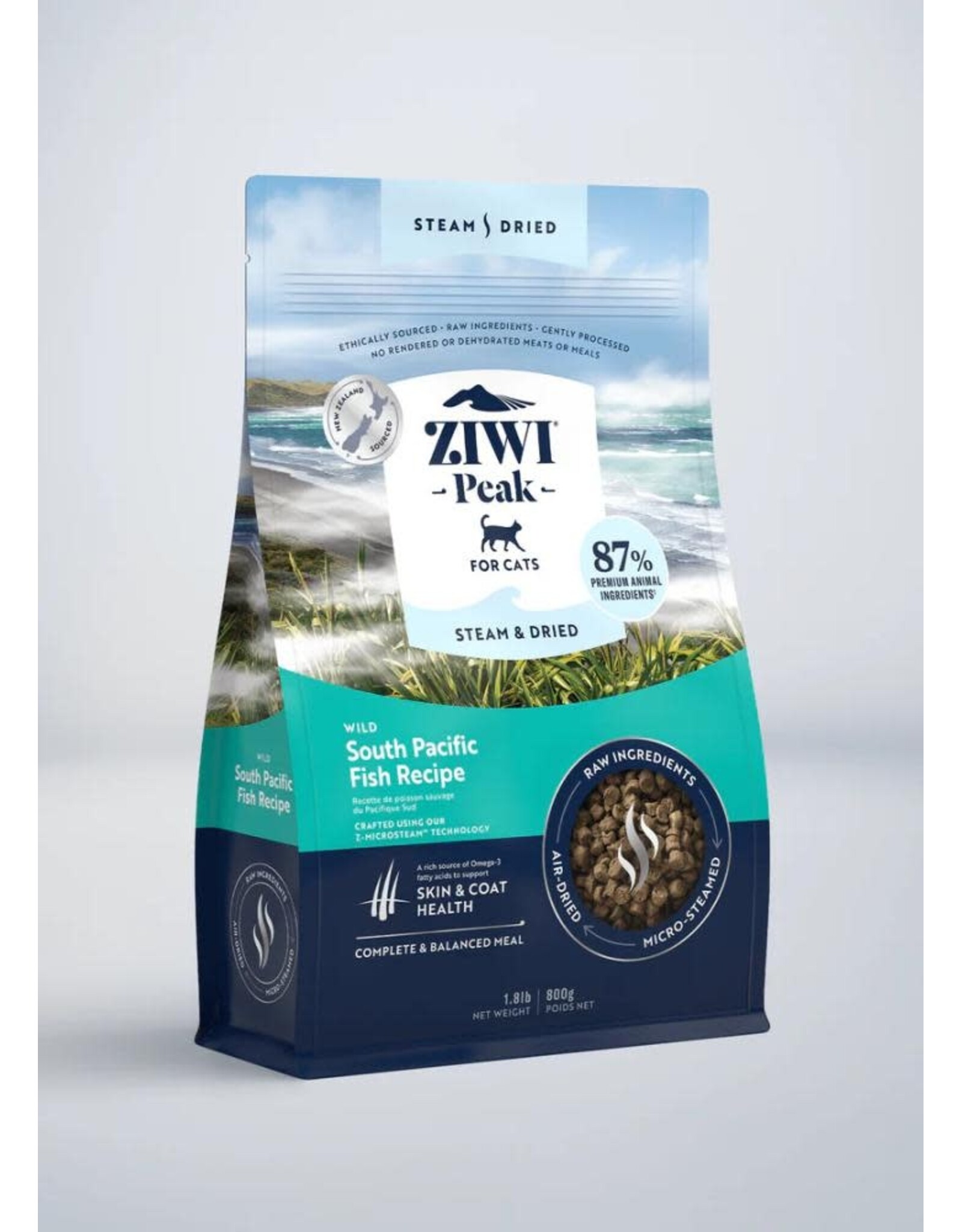 Ziwi Peak Ziwi Peak Steam & Dried Wild South Pacific Fish Recipe Cat Food 1.8lb