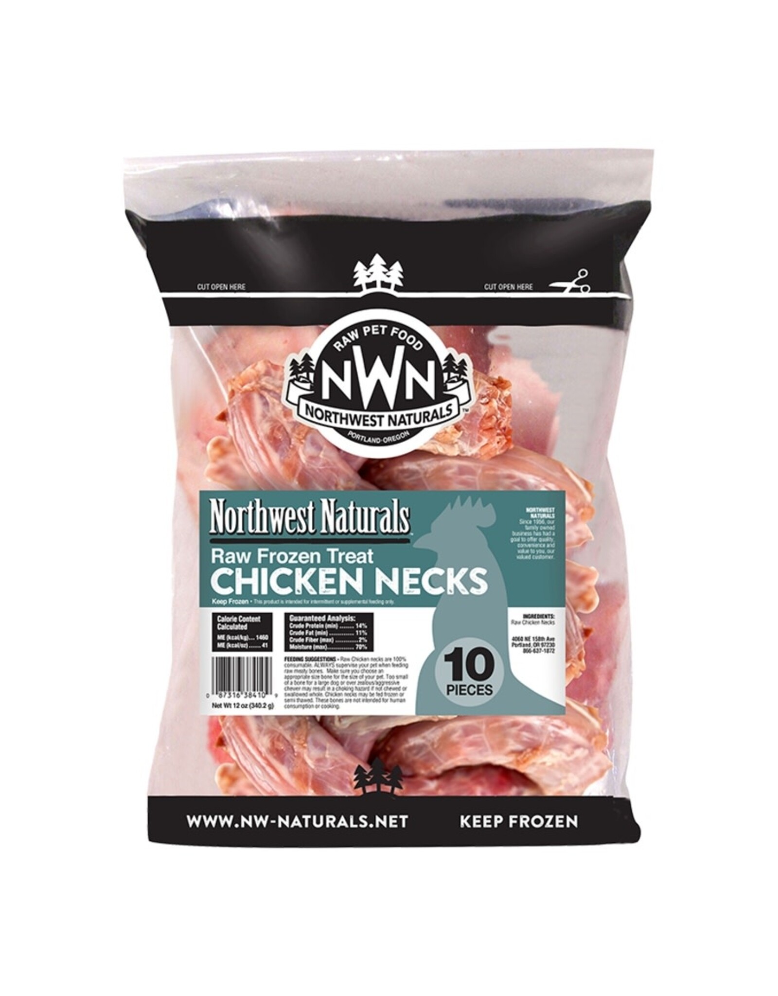 Northwest Naturals Northwest Naturals Frozen Raw Chicken Necks 10ct
