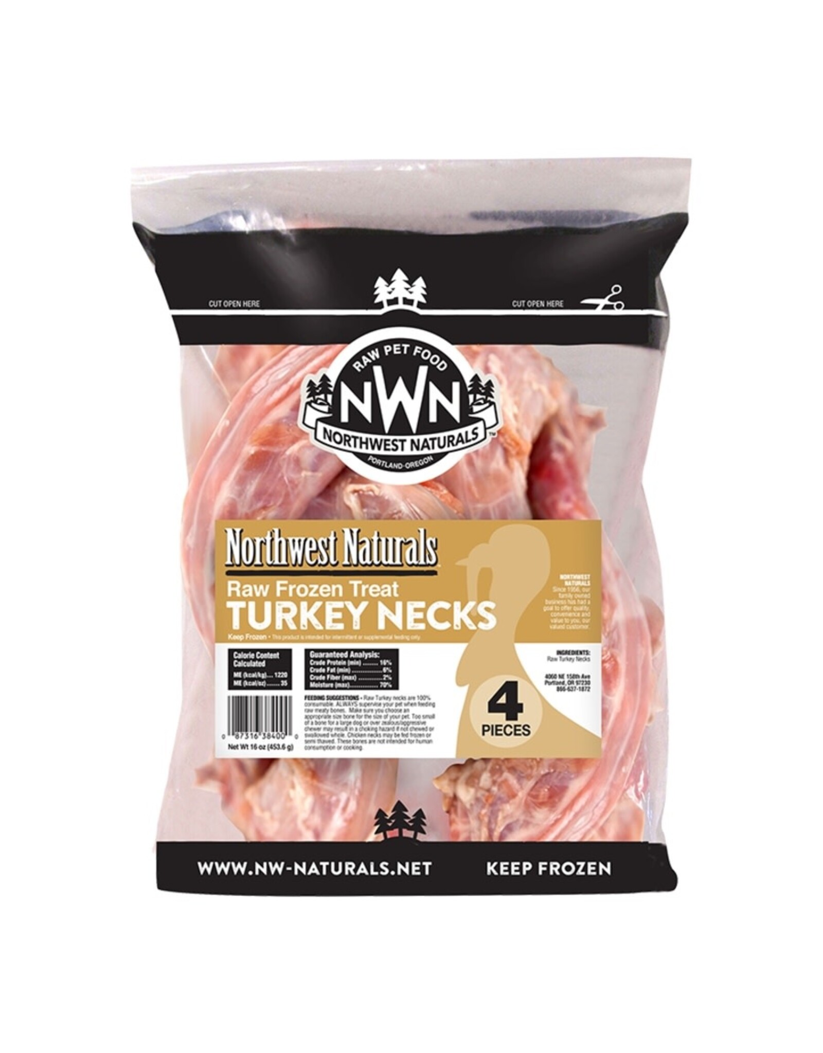 Northwest Naturals Northwest Naturals Frozen Raw Turkey Necks 4ct